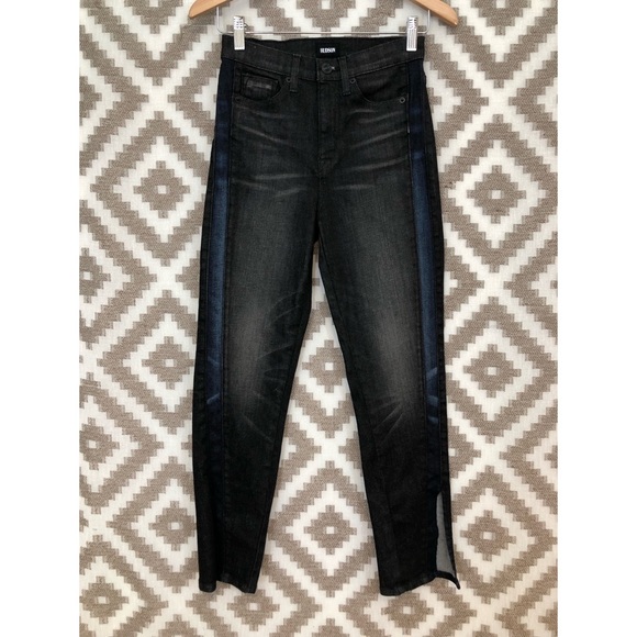 Hudson Black Zoeey High Rise Straight Crop Jeans - Picture 2 of 7